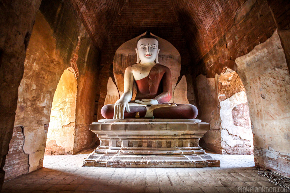Buddha in temple in Bagan