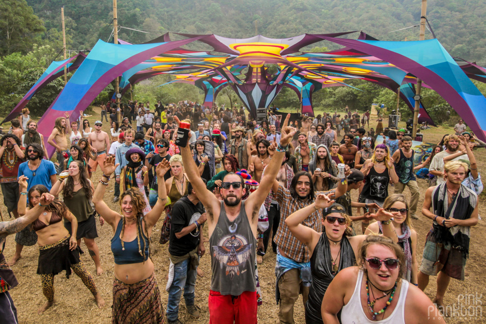 psytrance stage dancefloor at Cosmic Convergence Festival