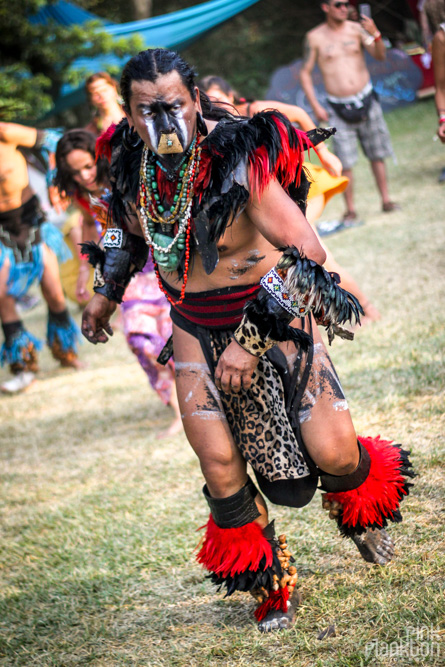 Indigenous tribe dancer at Festival Ometeotl