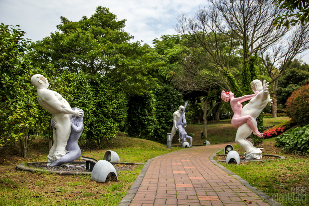 dirty statues at Love Land in South Korea