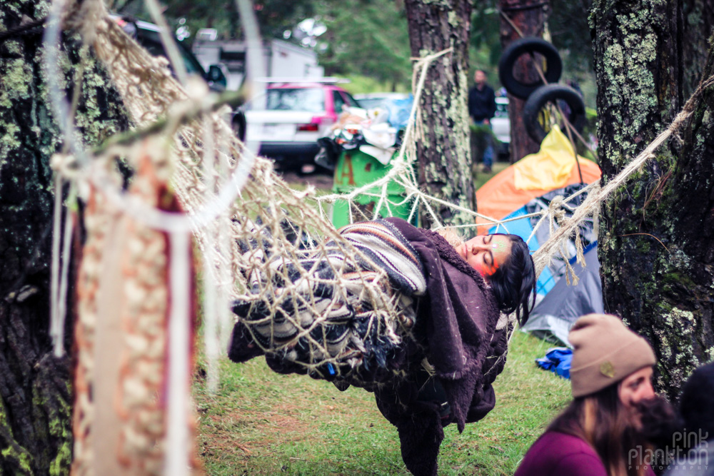 Poison Festival in Mexico girl sleeping in hammock