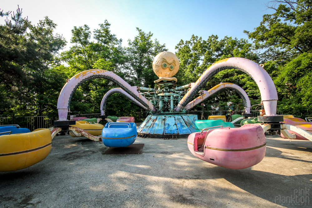 ride at Yongma Land Abandoned Theme Park in Seoul Korea