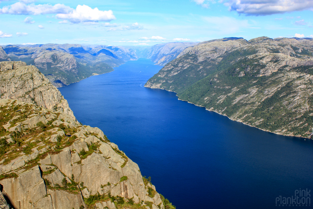 view from Preikestolen in Norway