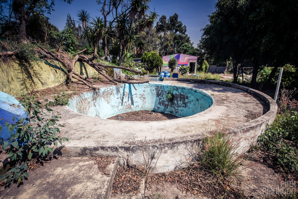abandoned pool at Atlantis Water Park in Mexico City