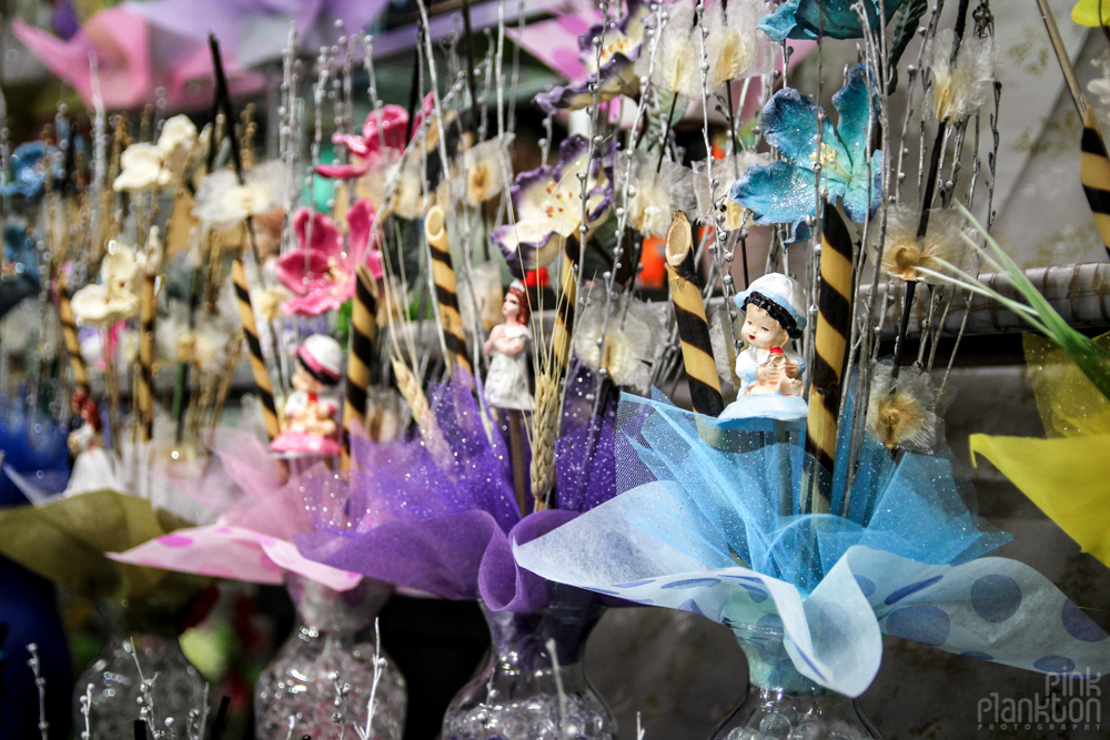party decorations in Mexico City's Mercado de Flores Merced