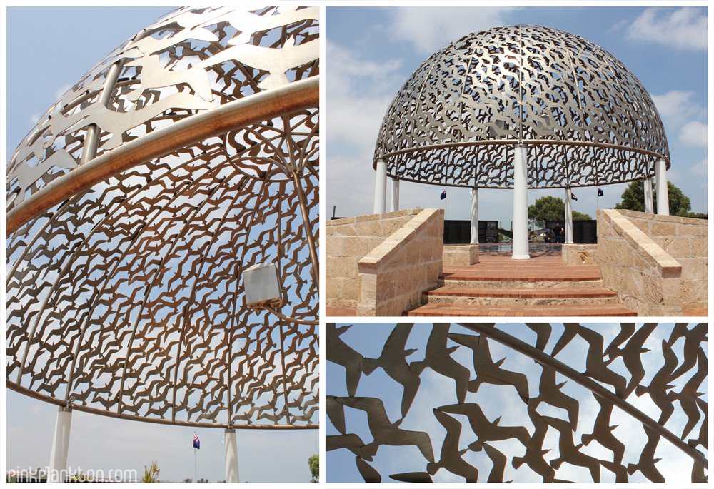 collage of HMAS Sydney II War Memorial in Geraldton, Australia