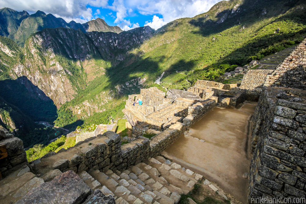 Machu Picchu mountains and staircase