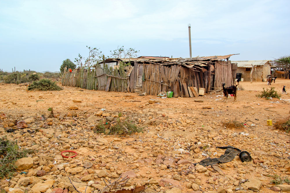 Indigenous house at Punta Gallinas, Colombia