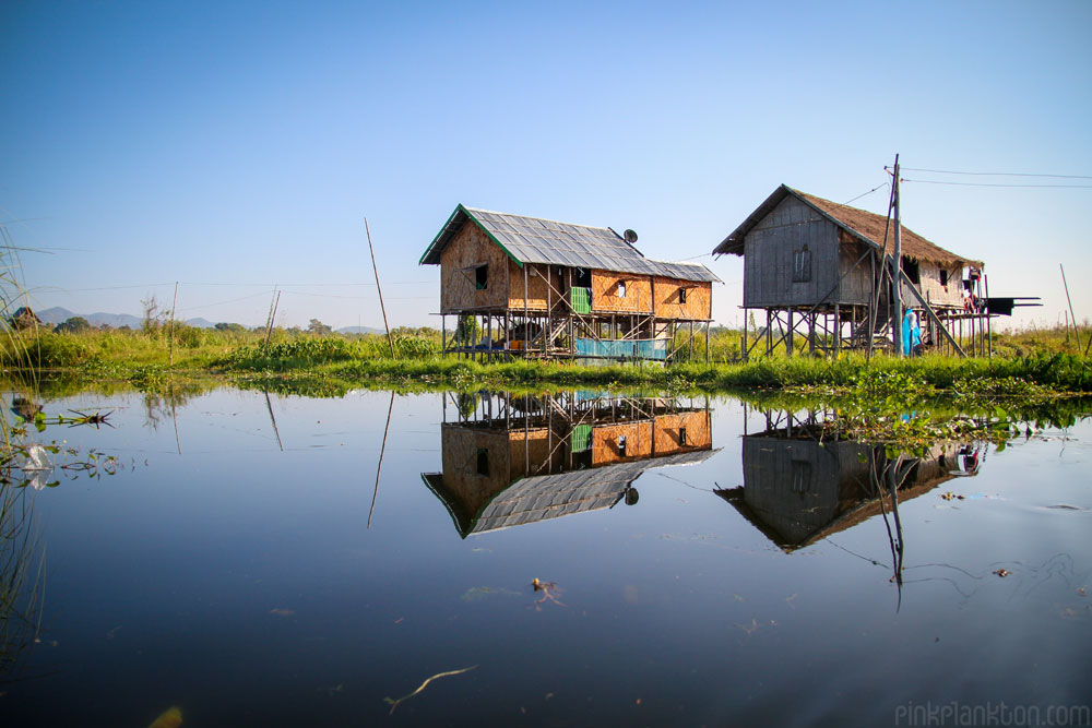 floating villages in Inle Lake, Myanmar