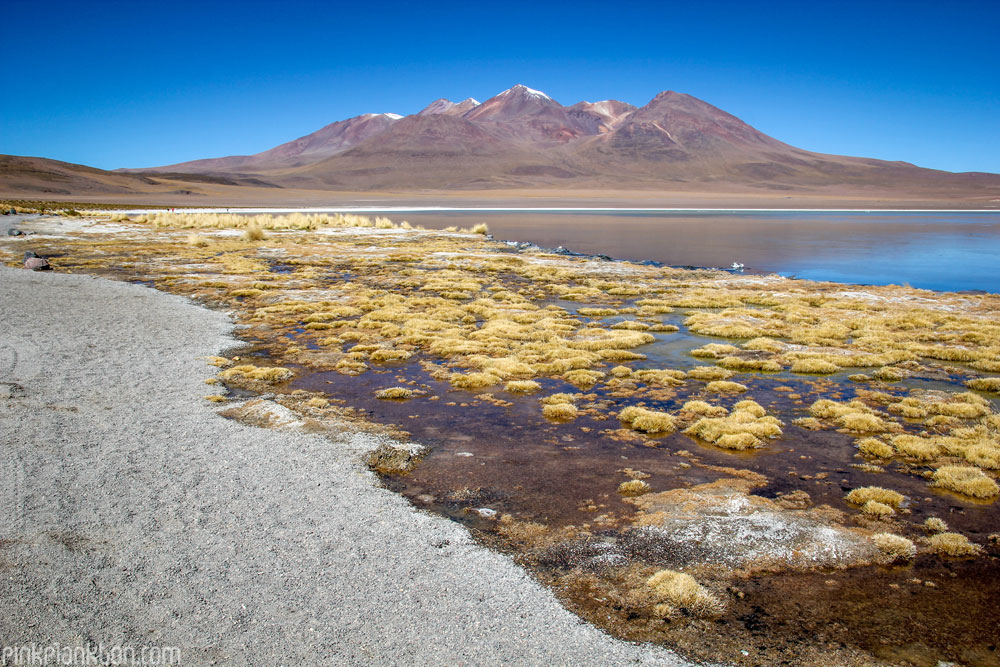 mountain and lagoon in Bolivia