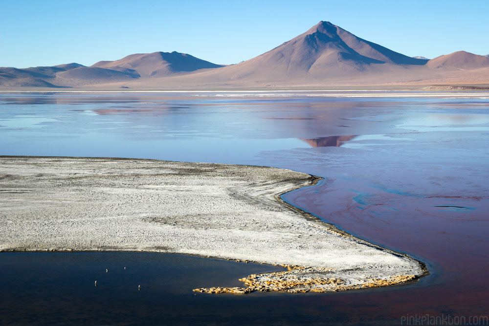 mountain and lagoon in Bolivia