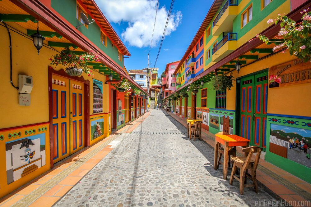 streets of Guatape, Colombia