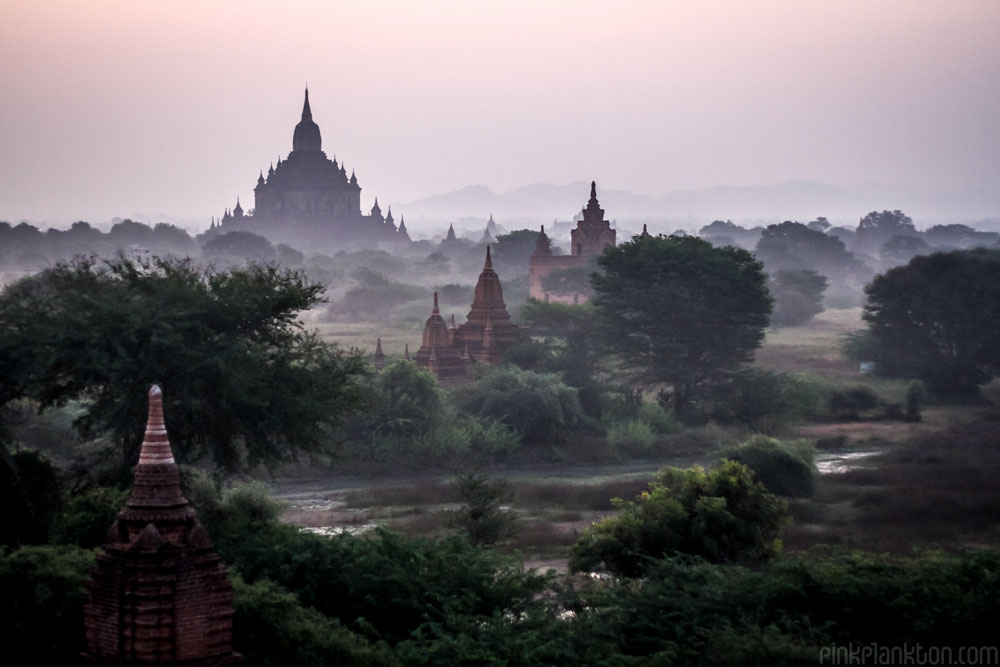 view of temples in Bagan, Myanmar