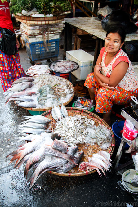 street vendor in Yangon, Myanmar