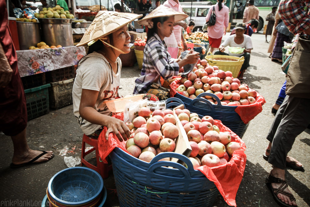 street vendor in Yangon, Myanmar