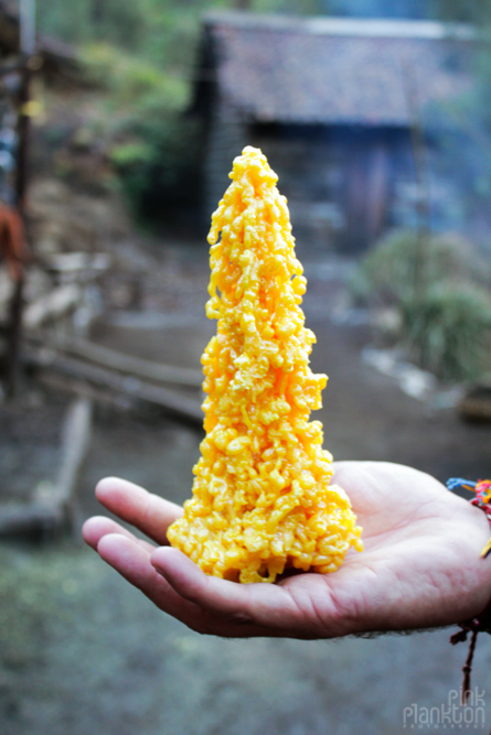 sulfur crystal at Kawah Ijen