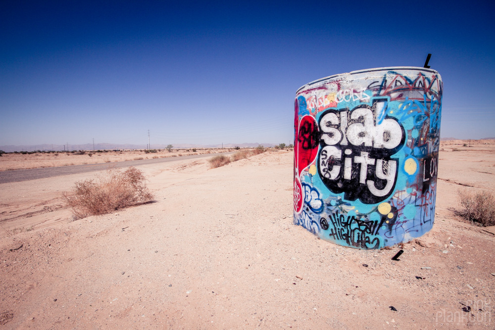 Slab City entrance barrack