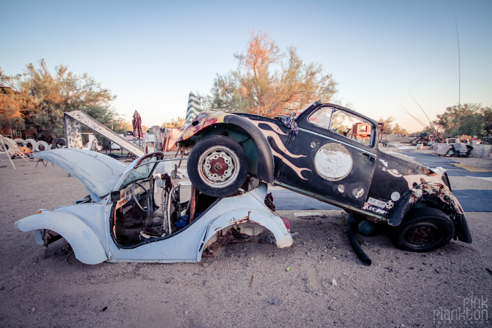 Slab City East Jesus car art sculpture