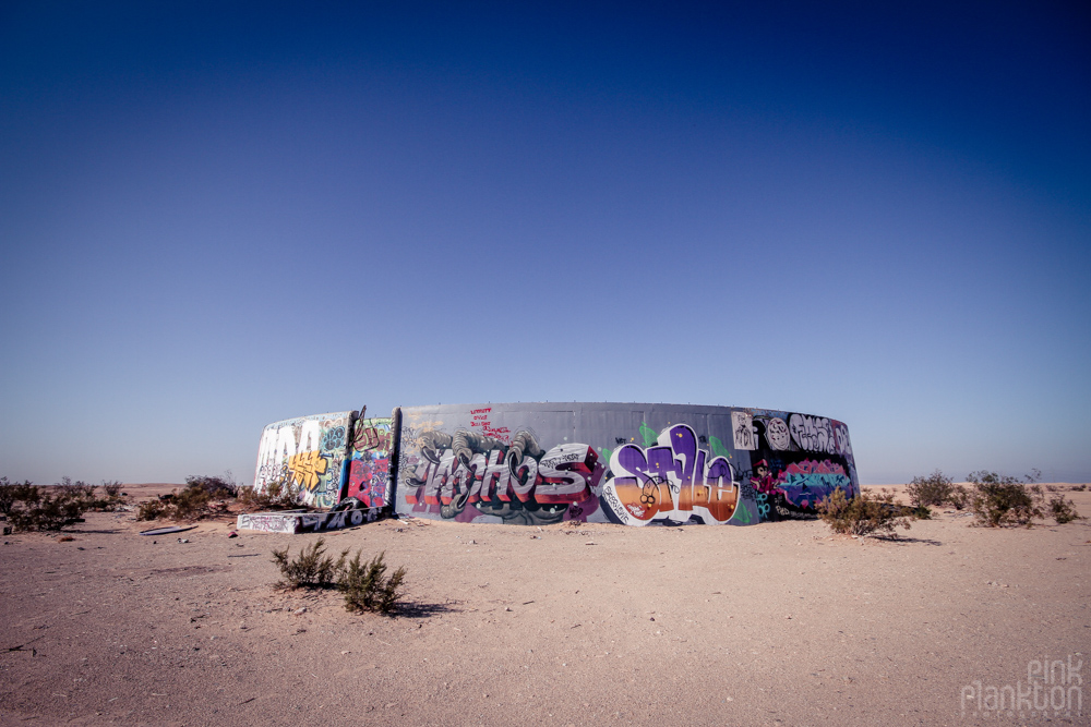 Slab City street art graffiti on military bunkers