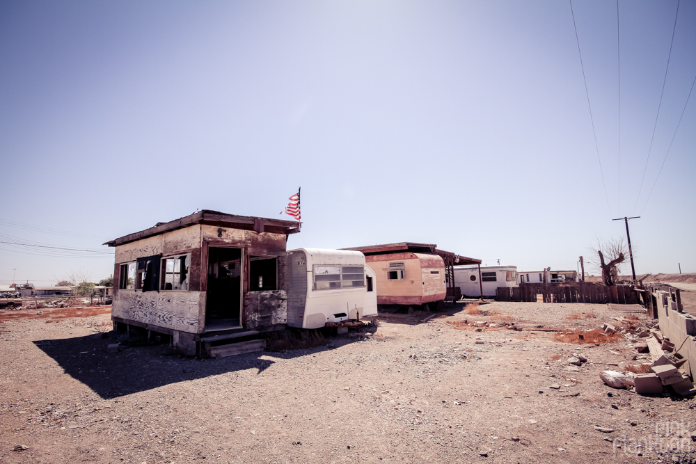 Bombay Beach abandoned trailers