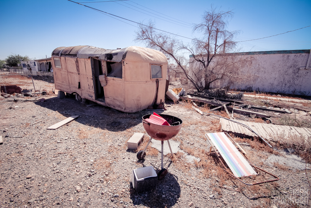 Bombay Beach abandoned trailers