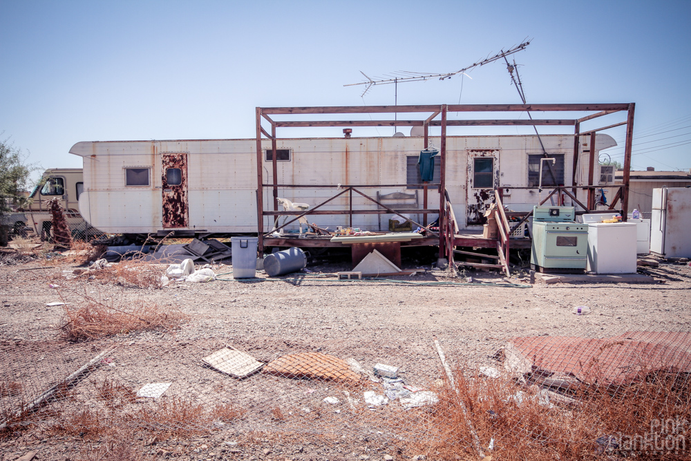 Bombay Beach abandoned trailers