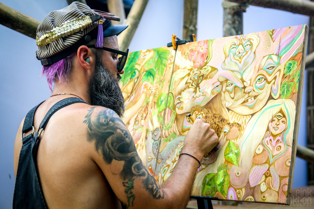 Envision Festival painter artist Brad Rhadwood