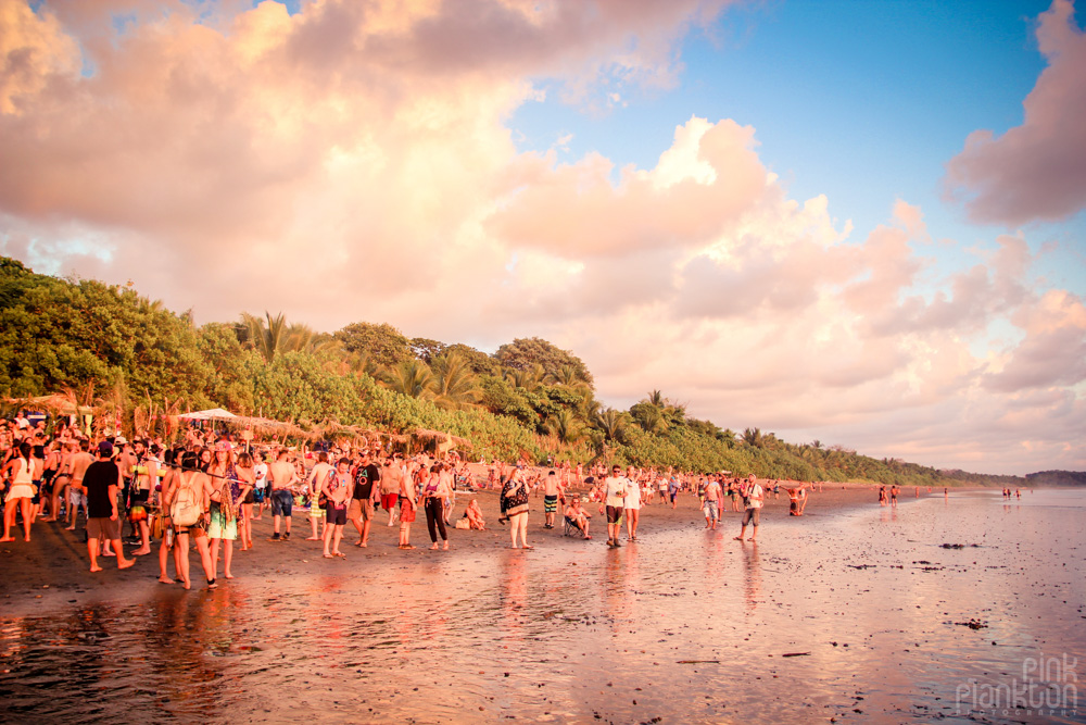 Envision Festival beach at sunset