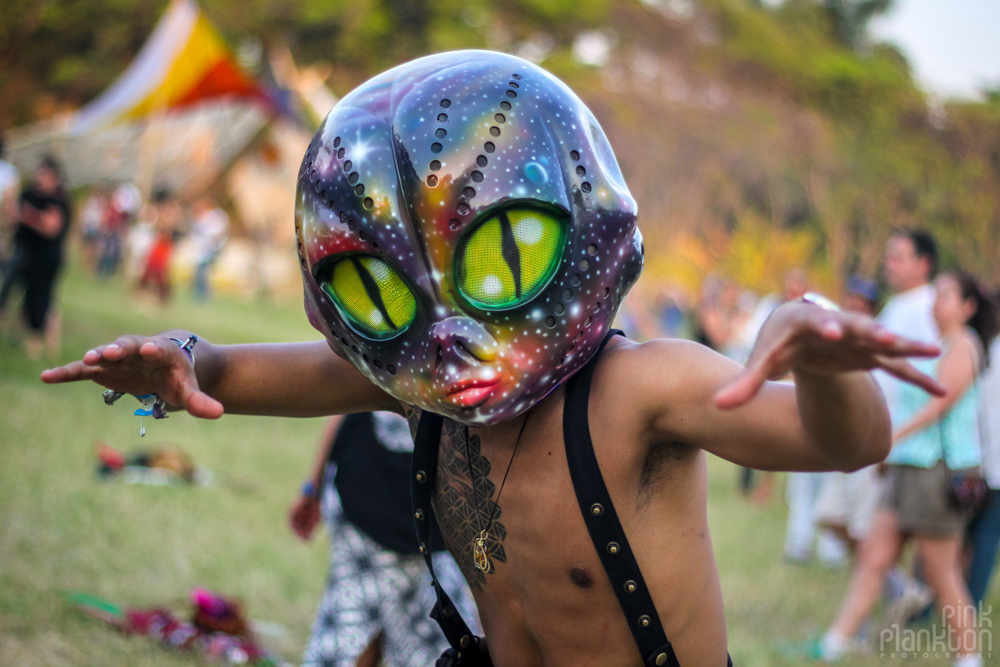 alien guy at Festival Ometeotl