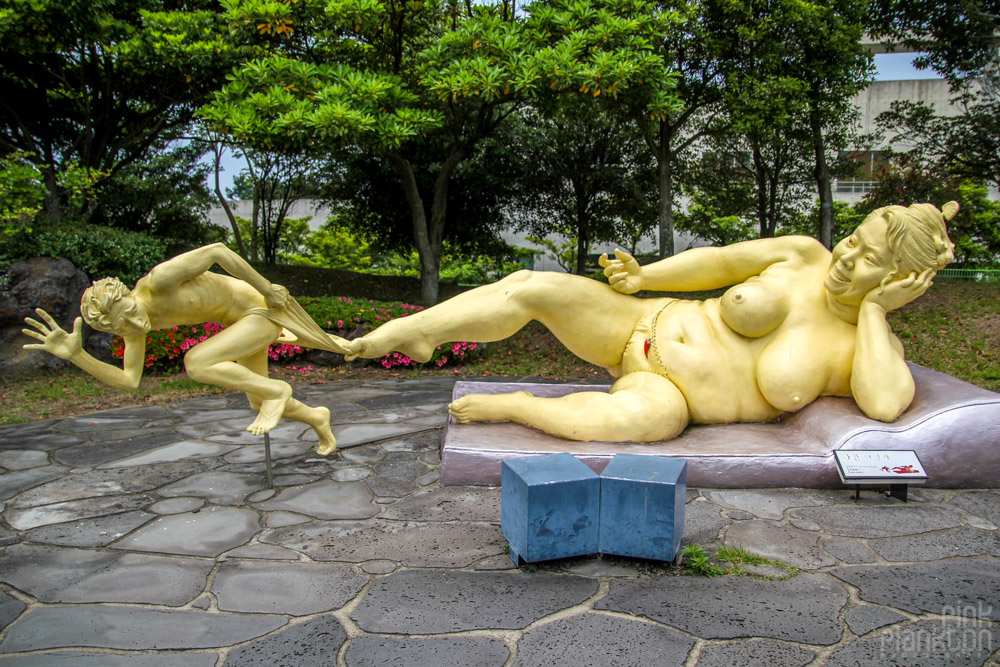 statue of fat female at Love Land in South Korea