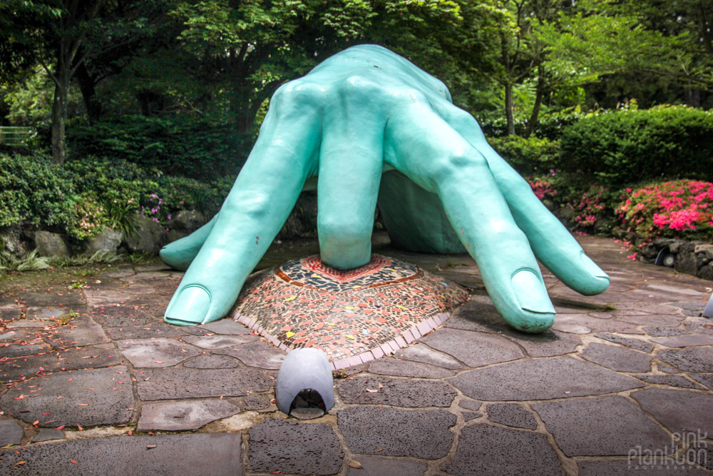statue of hand fingering pussy at Love Land in South Korea