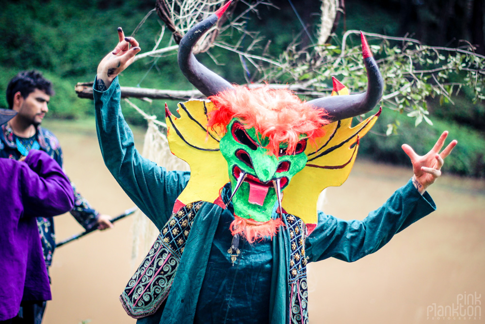 Poison Festival in Mexico guy in mask