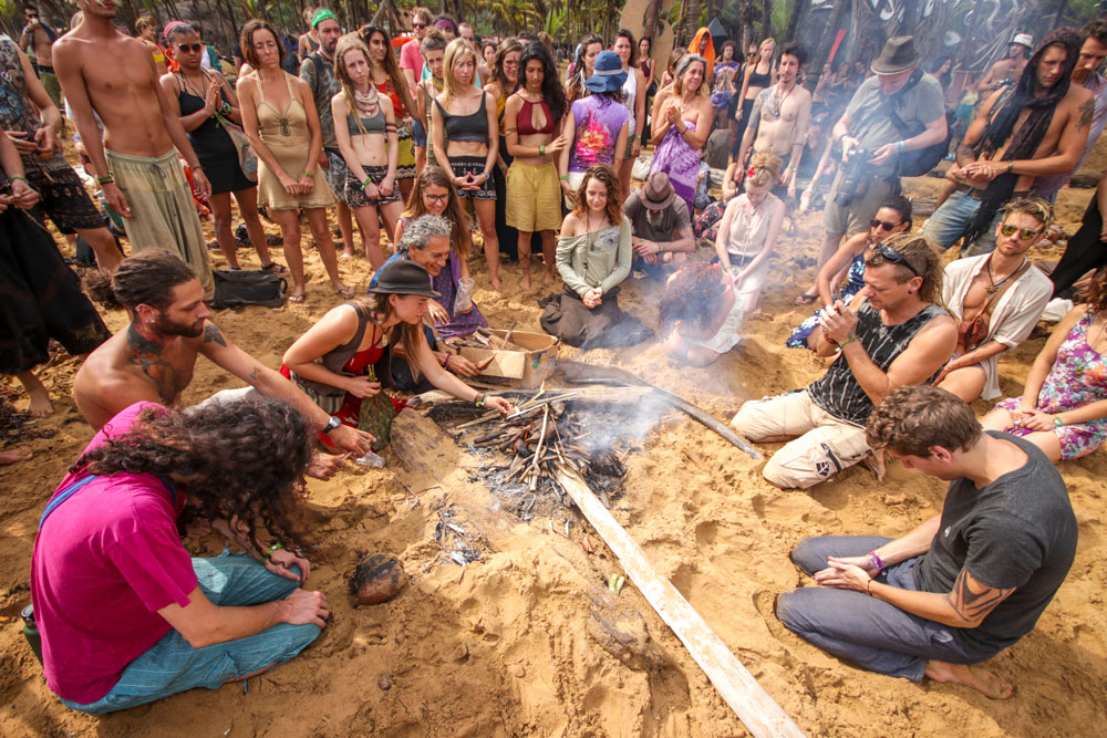 fire ceremony at Tribal Gathering Festival