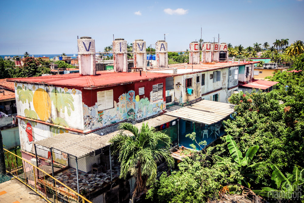 viva cuba building at Fusterlandia in Havana Cuba