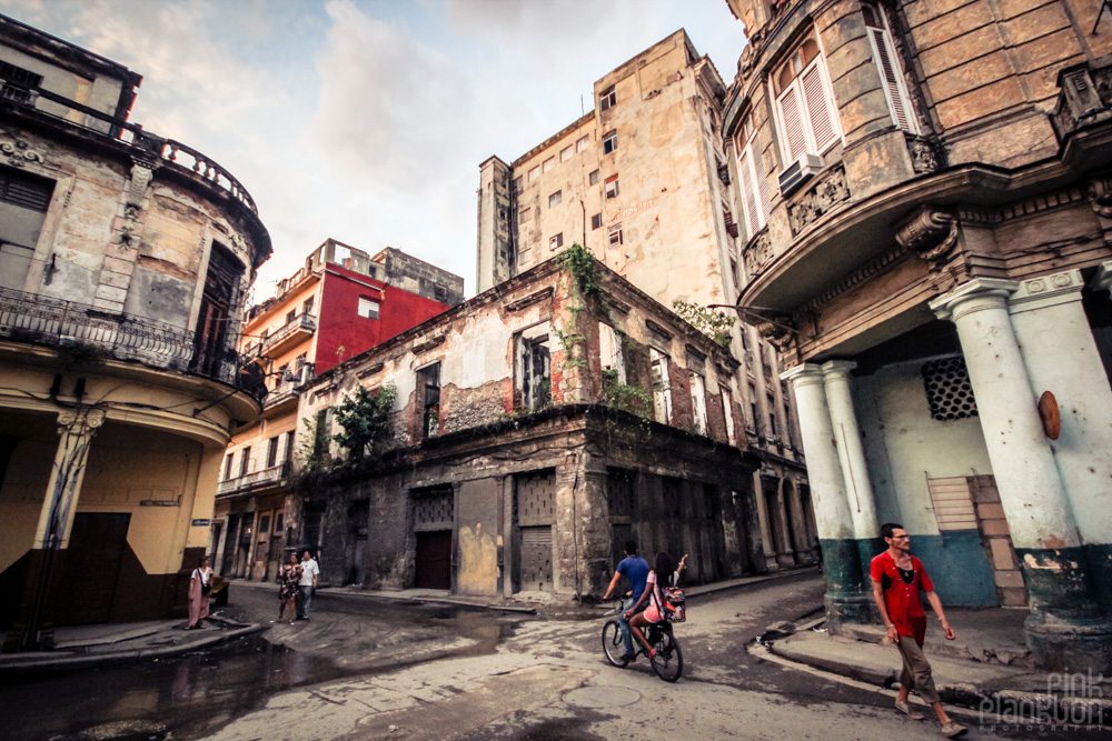 grungy street in Havana Cuba