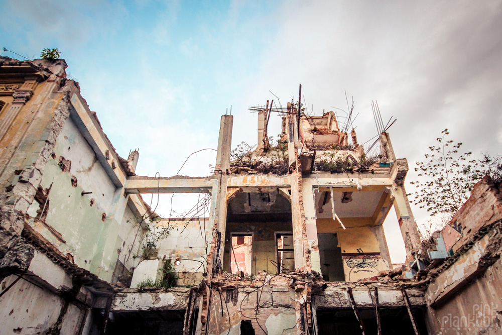 Havana, Cuba grungy rundown building