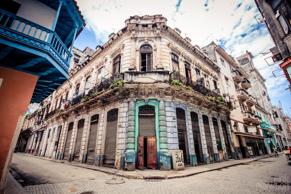 Havana, Cuba grungy street corner