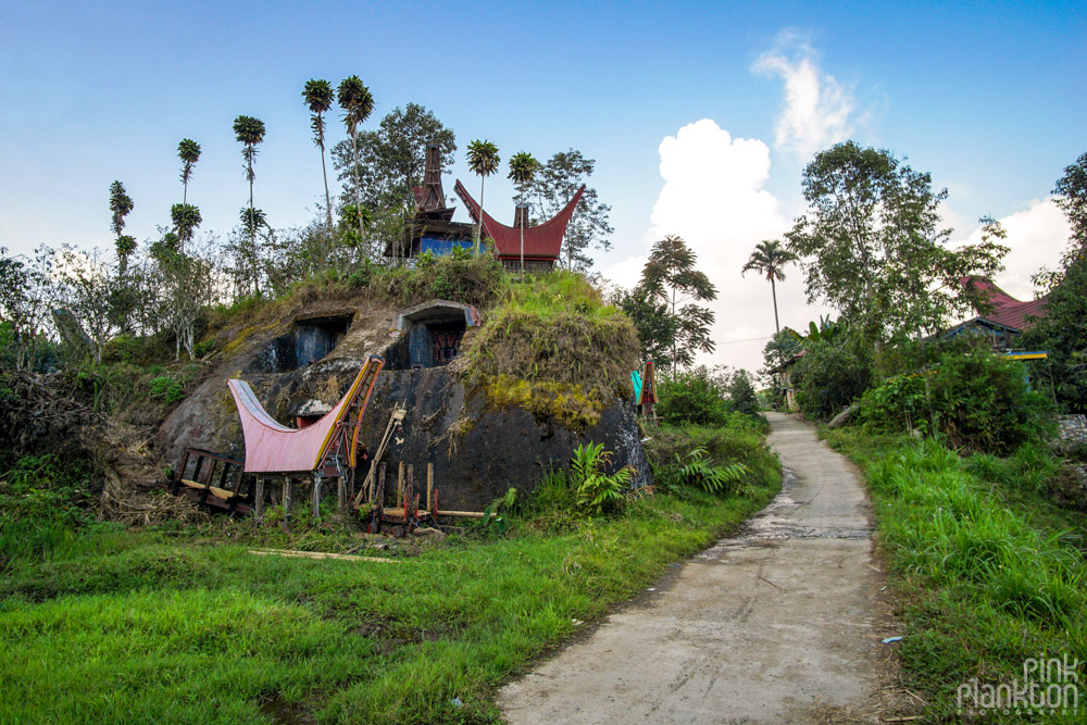 stone graves in Toraja village, Sulawesi