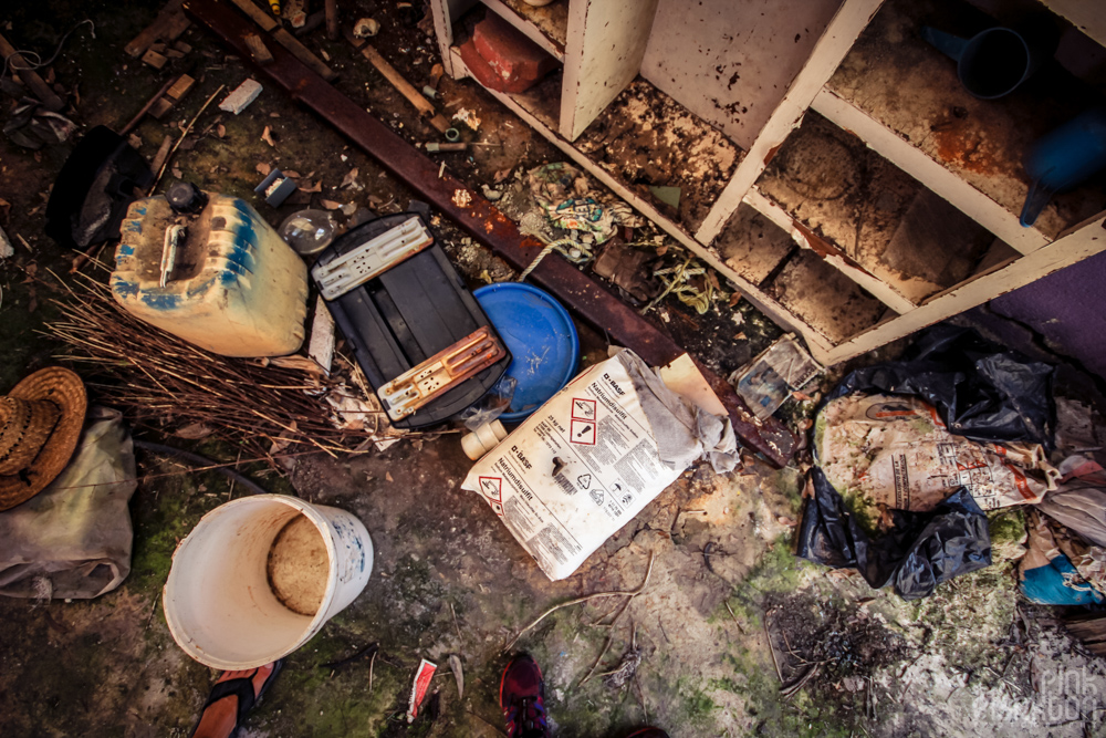 abandoned hazardous materials at Atlantis Water Park in Mexico City