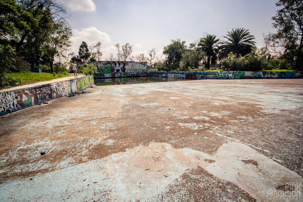 abandoned wave pool at Atlantis Water Park in Mexico City