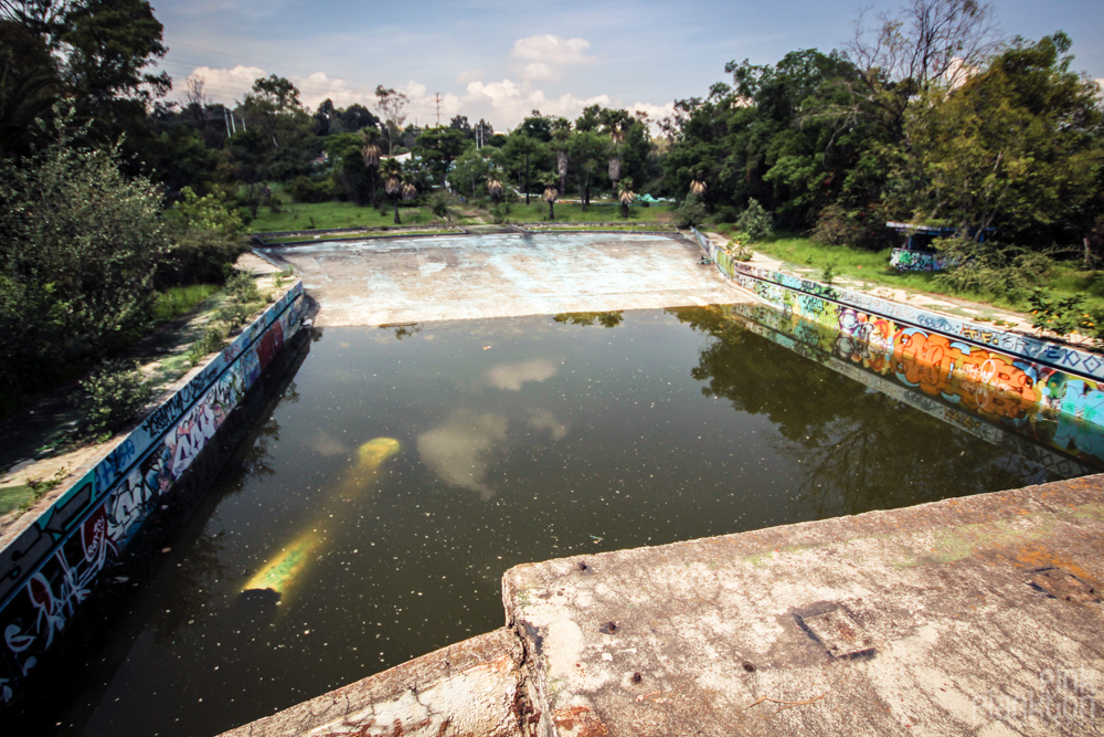 abandoned wave pool at Atlantis Water Park in Mexico City