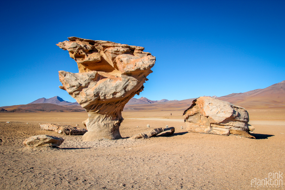 Arbol de Piedra, or Stone Tree rock formation in Bolivia's desert