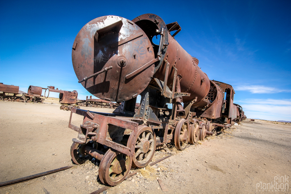 Train cemetery in Uyuni, Bolivia