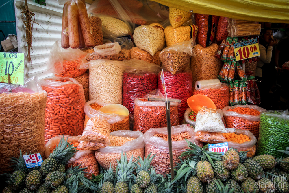 chips in Mexico City's Mercado de la Merced