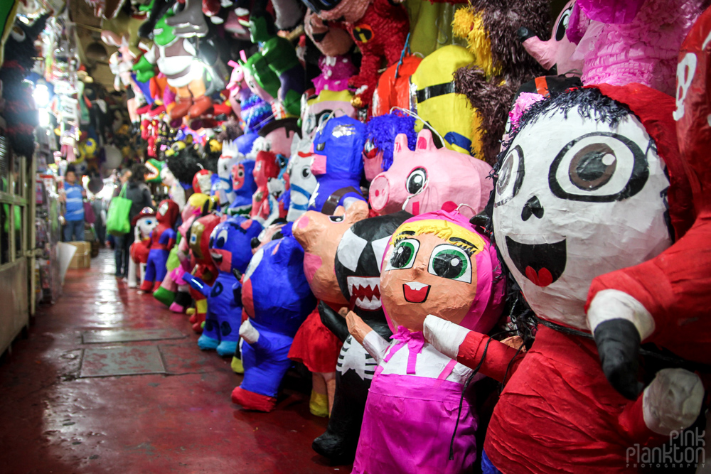 pinatas in Mexico City's Mercado de la Merced