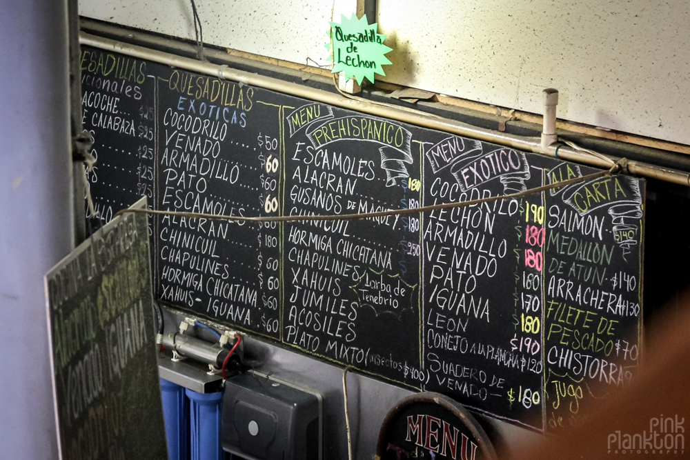 gourmet menu at Mercado San Juan in Mexico City