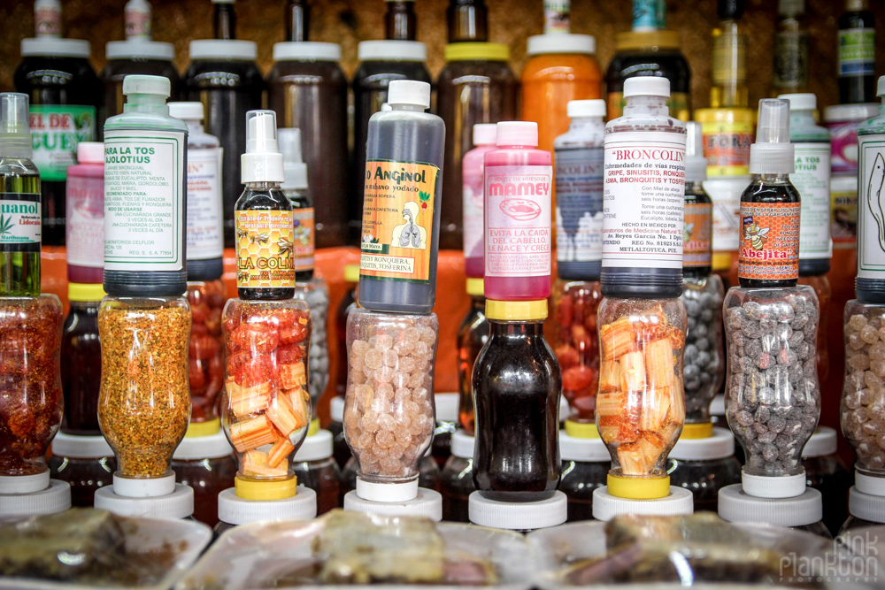 potions in Mercado Sonara Witch Market in Mexico City