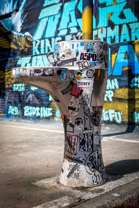 street art water fountain in Ximending, Taipei, Taiwan