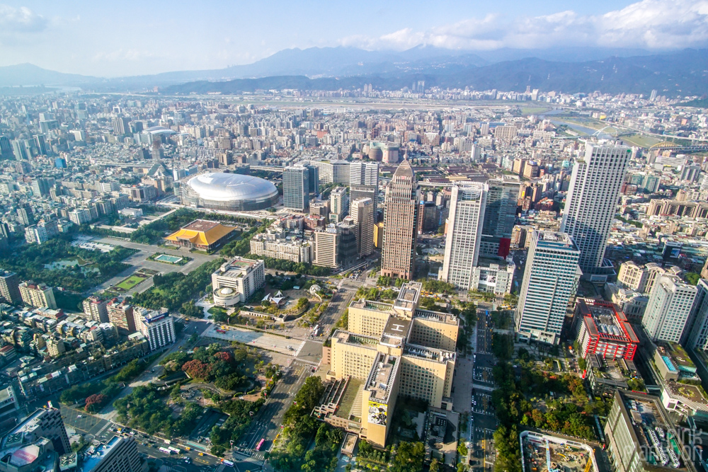 view from Taipei 101 tower in Taiwan