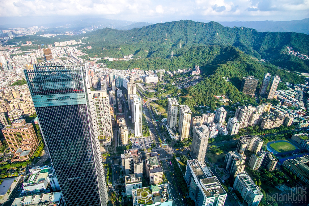 view from Taipei 101 tower in Taiwan